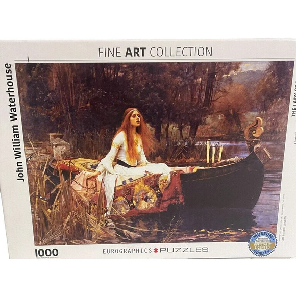 Fine Art Puzzle Medieval "THE LADY OF SHALOTT" John William Waterhouse 1000 Pcs - Picture 14 of 15